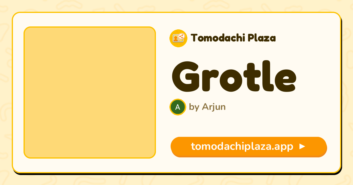 Grotle Mii Design - Full Guide | Tomodachi Plaza