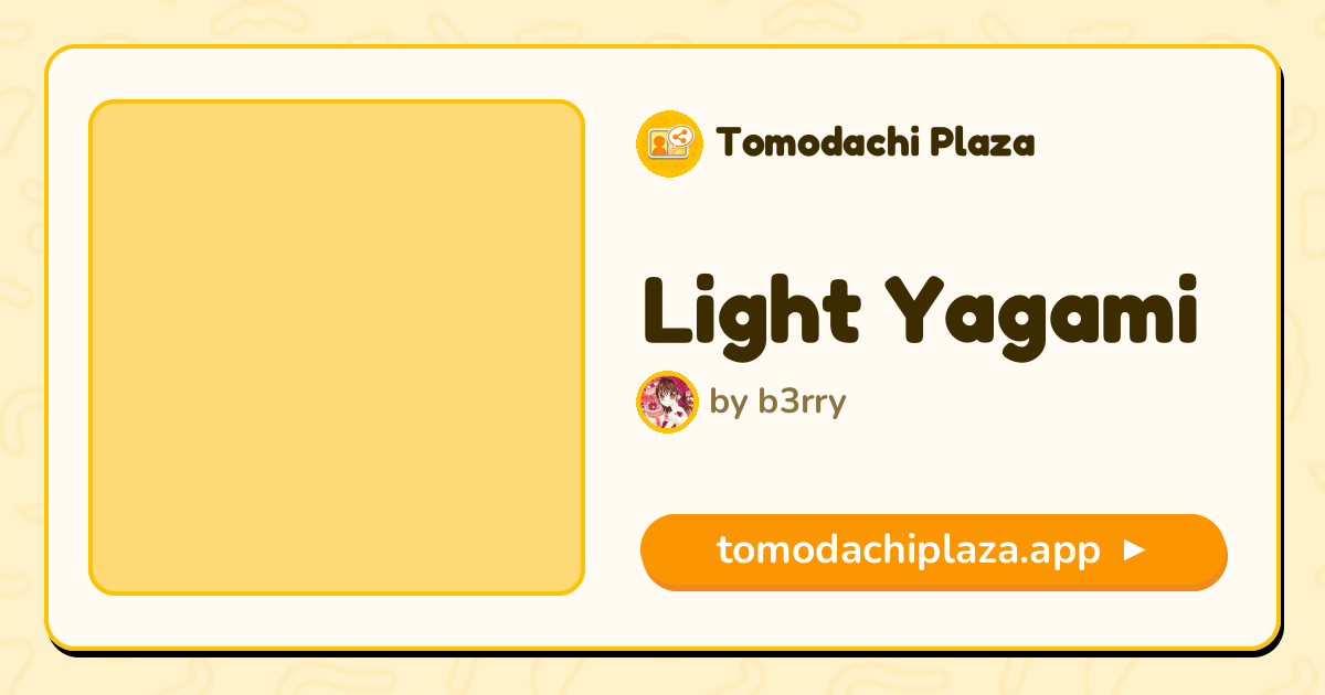 Light Yagami Mii Design - Full Guide | Tomodachi Plaza