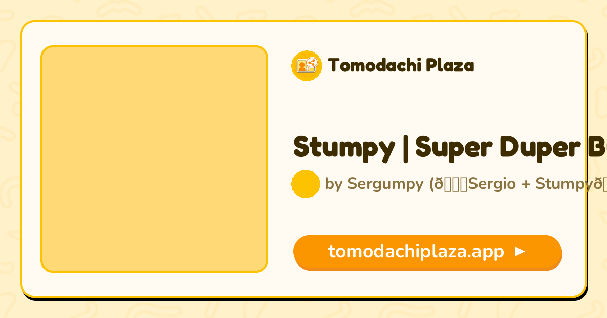 Stumpy | Super Duper Bunny League Mii Design - Full Guide | Tomodachi Plaza