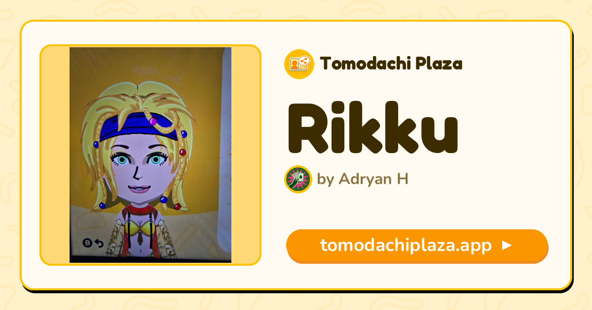 Rikku Mii Design - Full Guide | Tomodachi Plaza
