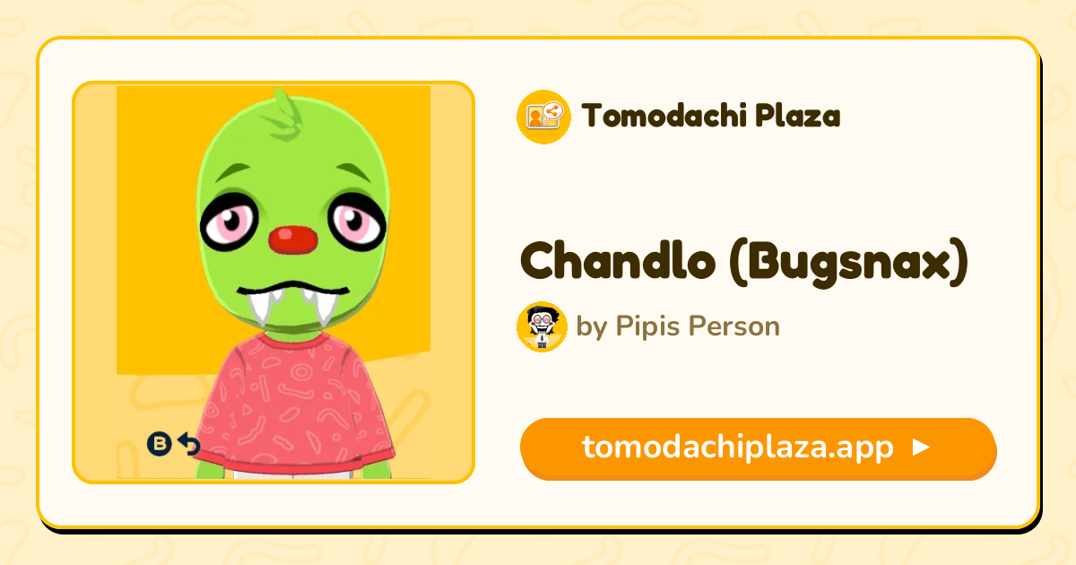 Chandlo (Bugsnax) Mii Design - Full Guide | Tomodachi Plaza