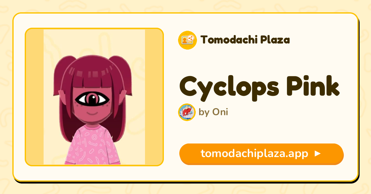 Cyclops Pink Mii Design - Full Guide | Tomodachi Plaza