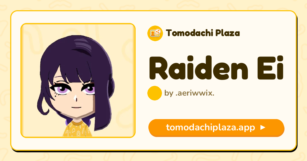 Raiden Ei Mii Design - Full Guide | Tomodachi Plaza