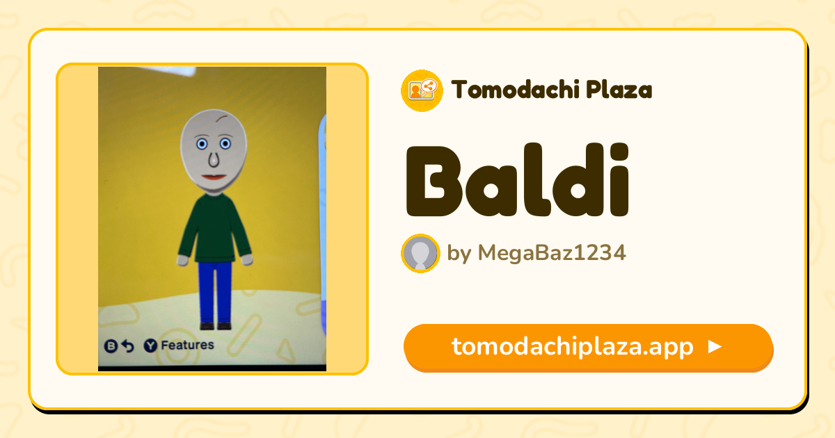 Baldi Mii Design - Full Guide | Tomodachi Plaza