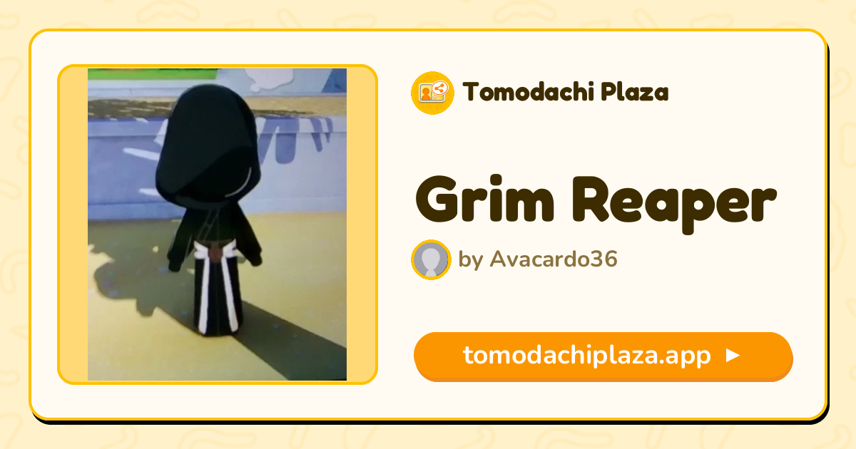 Grim Reaper Mii Design - Full Guide | Tomodachi Plaza