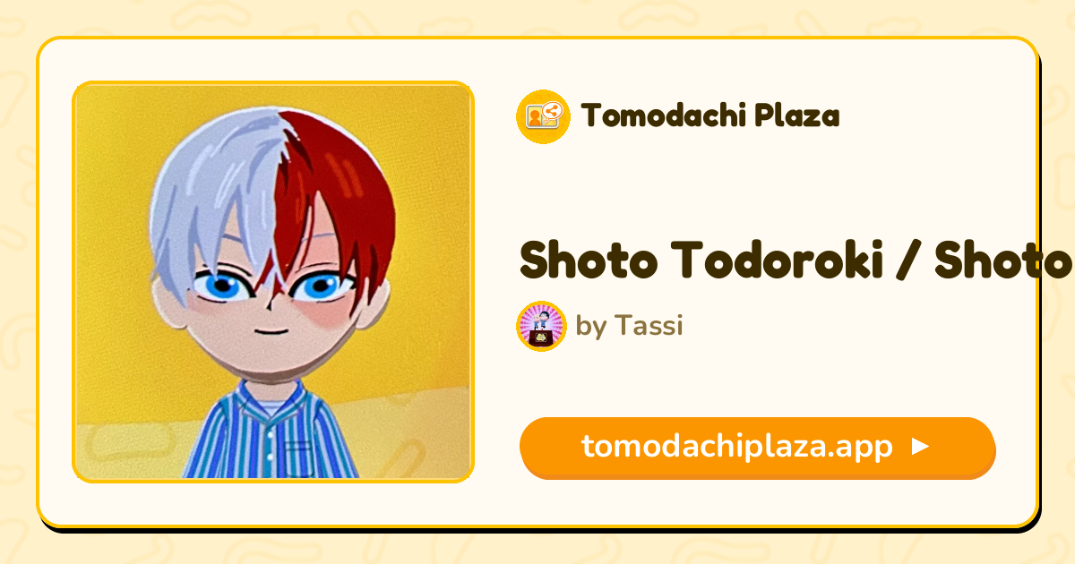Shoto Todoroki / Shoto Mii Design - Full Guide | Tomodachi Plaza
