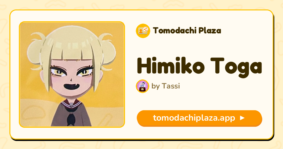 Himiko Toga Mii Design - Full Guide | Tomodachi Plaza