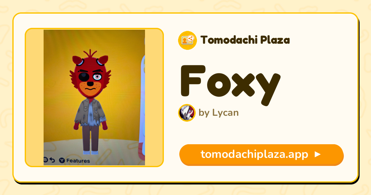 Foxy Mii Design - Full Guide | Tomodachi Plaza
