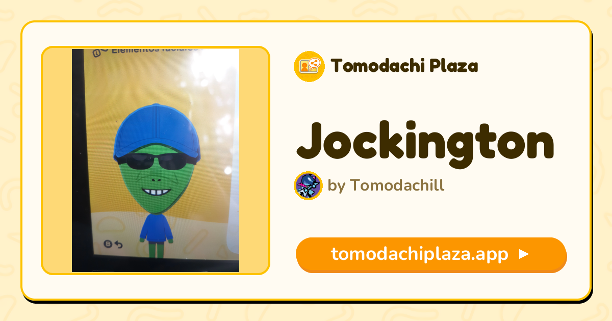 Jockington Mii Design - Full Guide | Tomodachi Plaza