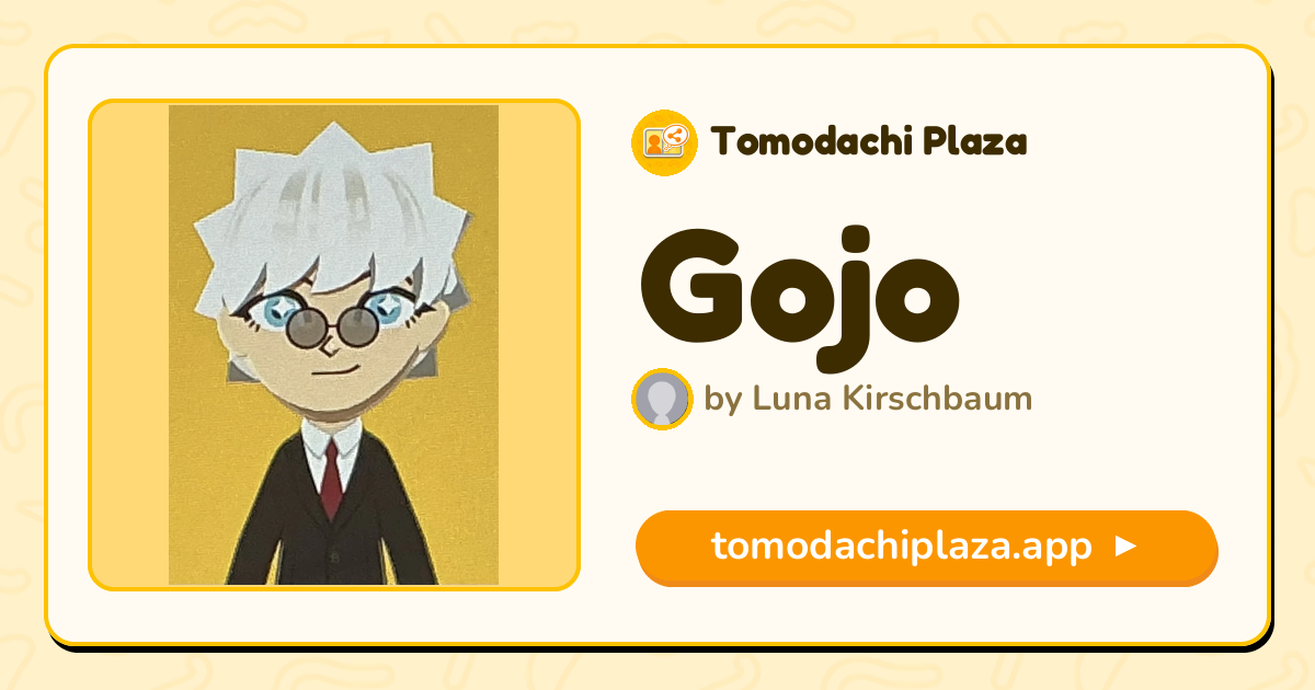 Gojo Mii Design - Full Guide | Tomodachi Plaza
