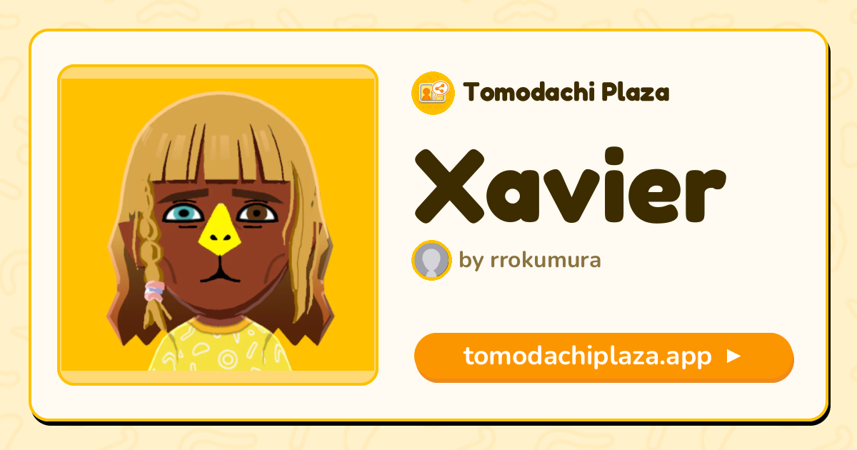 Xavier Mii Design - Full Guide | Tomodachi Plaza