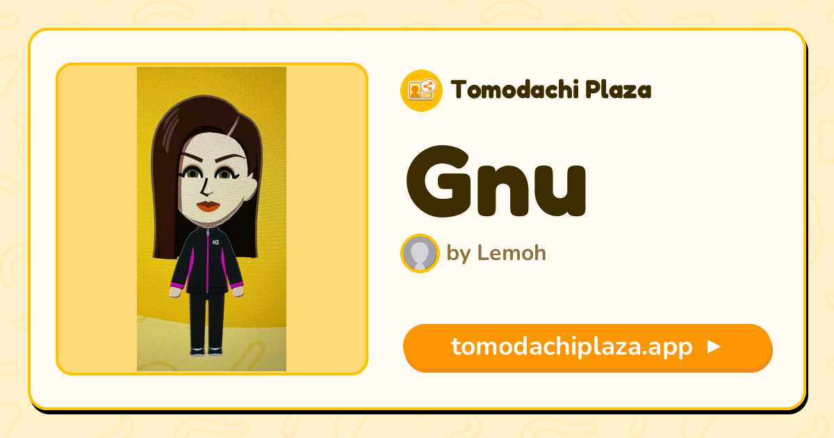 Gnu Mii Design - Full Guide | Tomodachi Plaza