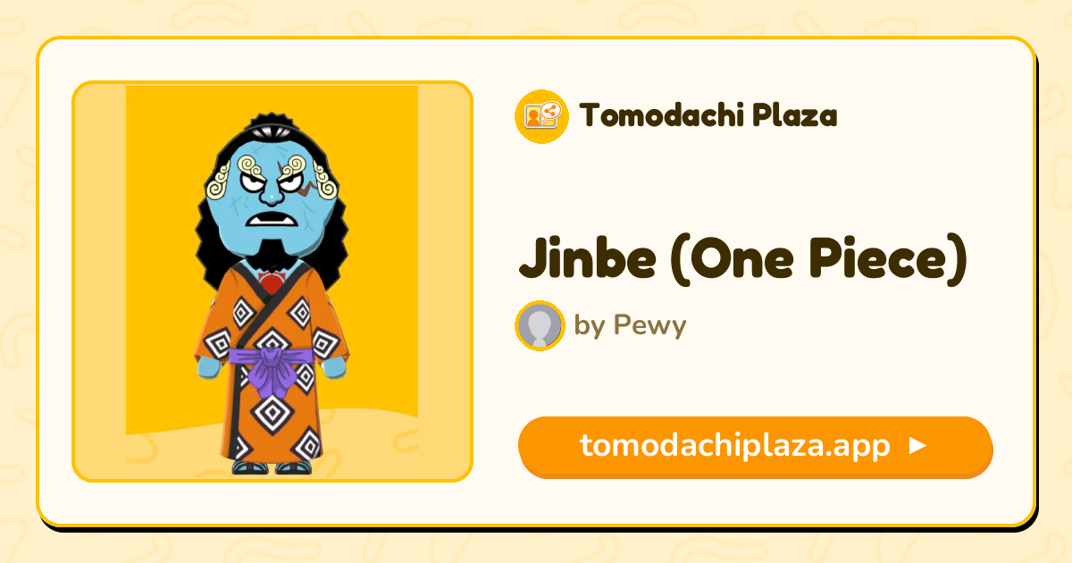 Jinbe (One Piece) Mii Design - Full Guide | Tomodachi Plaza