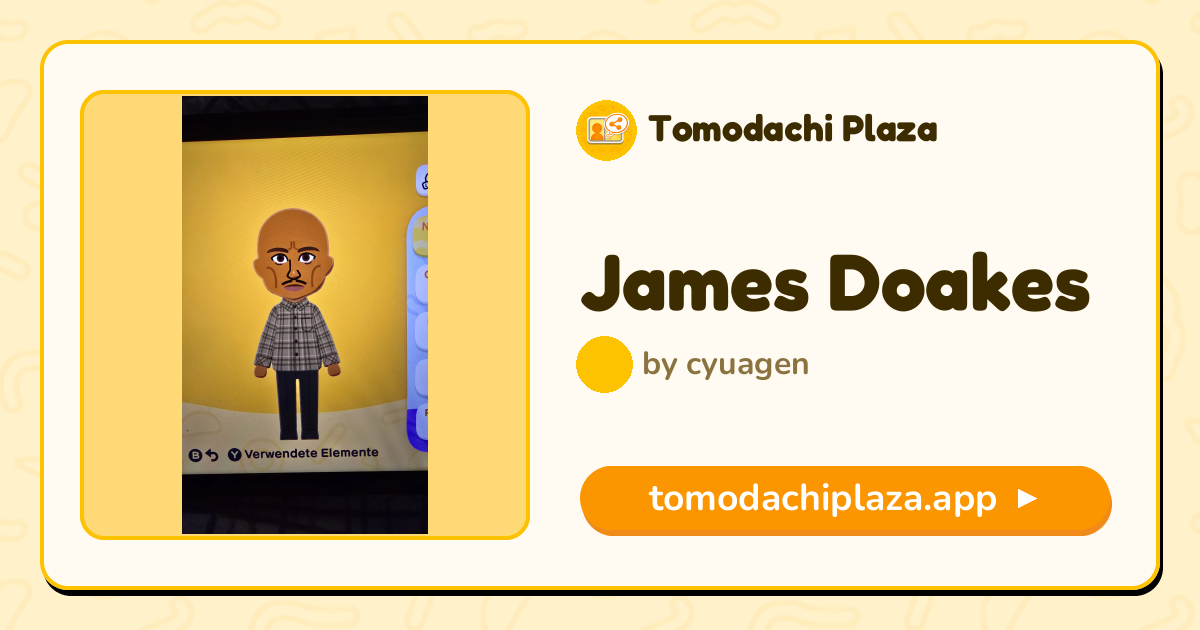 James Doakes Mii Design - Full Guide | Tomodachi Plaza