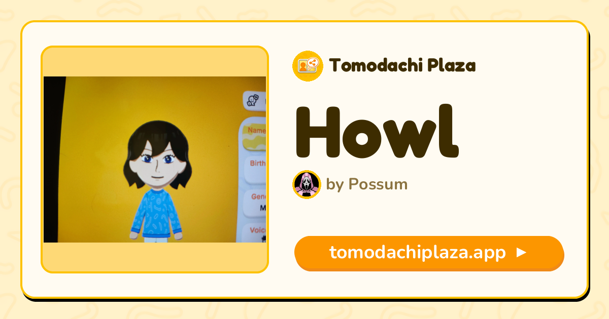Howl Mii Design - Full Guide | Tomodachi Plaza