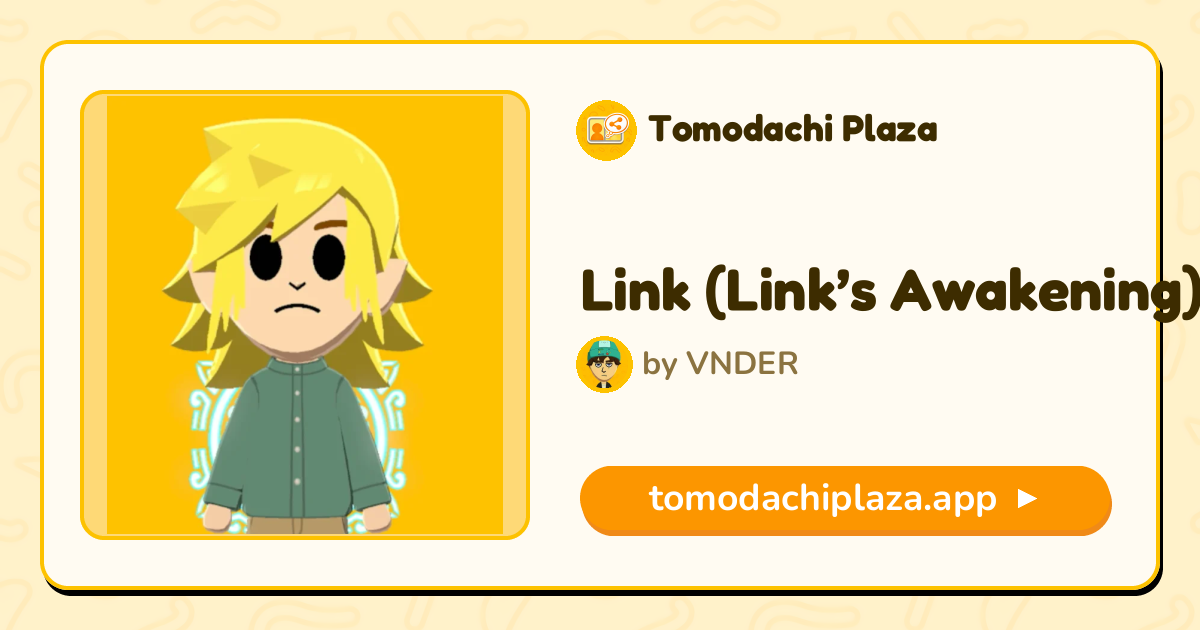 Link (Link’s Awakening) Mii Design - Full Guide | Tomodachi Plaza