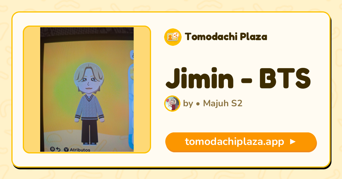 Jimin - BTS Mii Design - Full Guide | Tomodachi Plaza