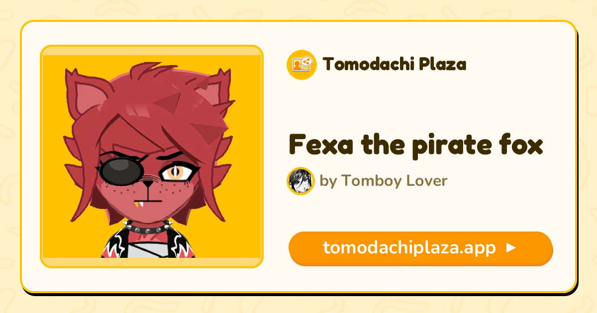 Fexa the pirate fox Mii Design - Full Guide | Tomodachi Plaza