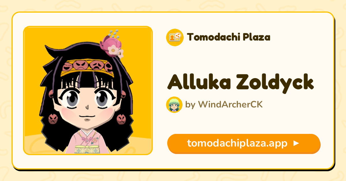 Alluka Zoldyck Mii Design - Full Guide | Tomodachi Plaza