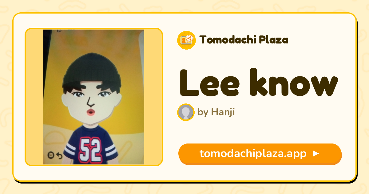 Lee know Mii Design - Full Guide | Tomodachi Plaza