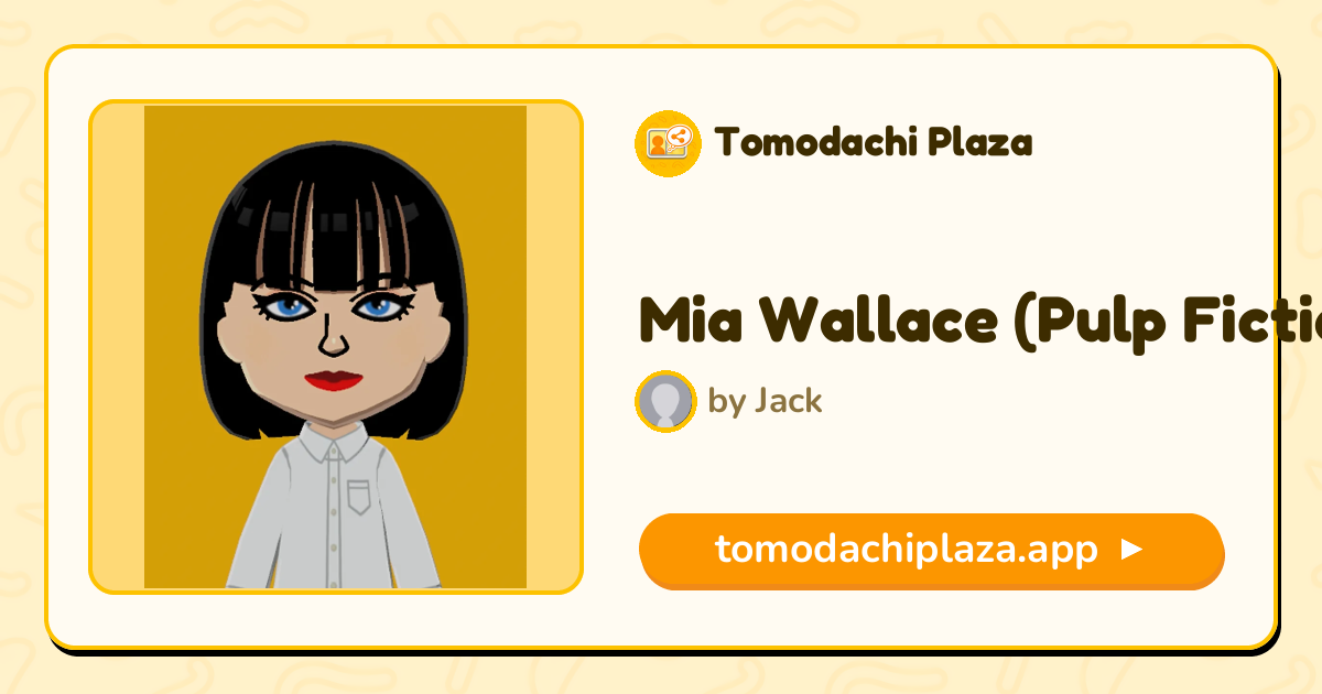 Mia Wallace (Pulp Fiction) Mii Design - Full Guide | Tomodachi Plaza