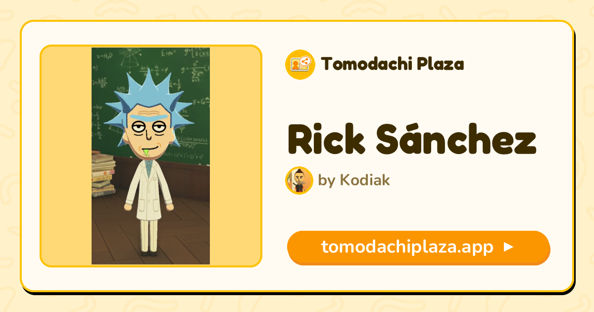 Rick Sánchez Mii Design - Full Guide | Tomodachi Plaza