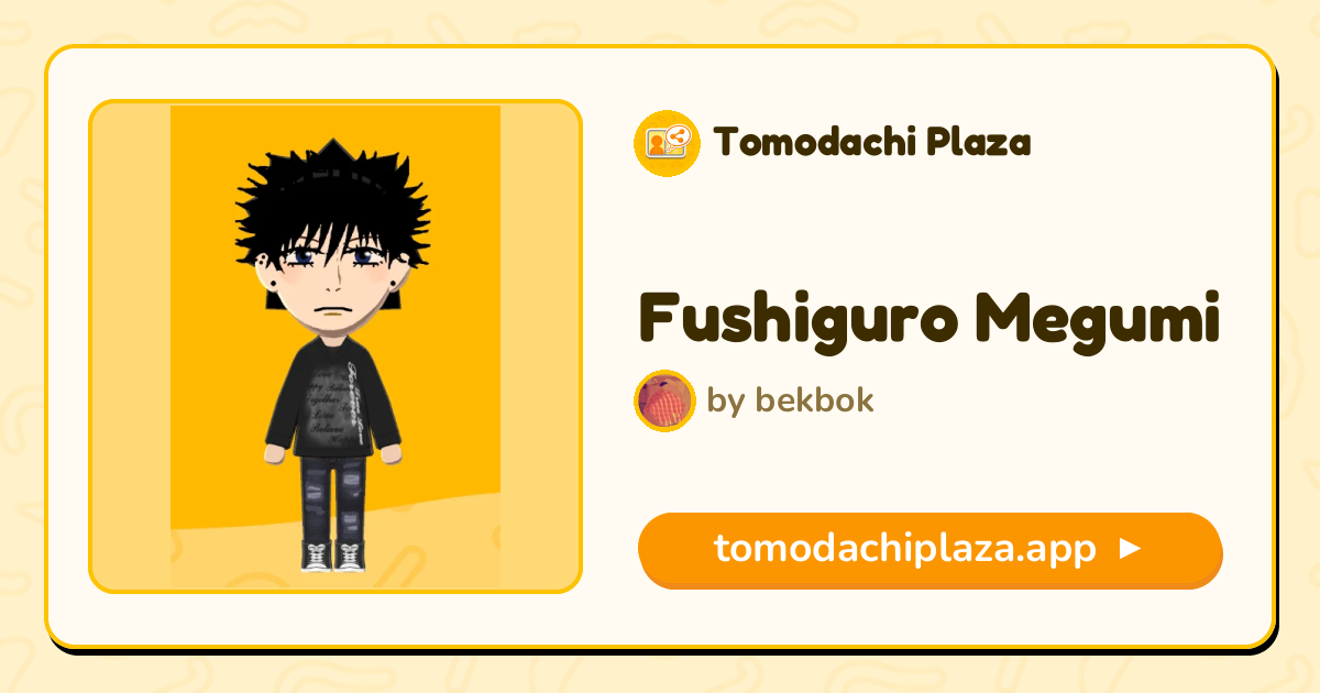 Fushiguro Megumi Mii Design - Full Guide | Tomodachi Plaza