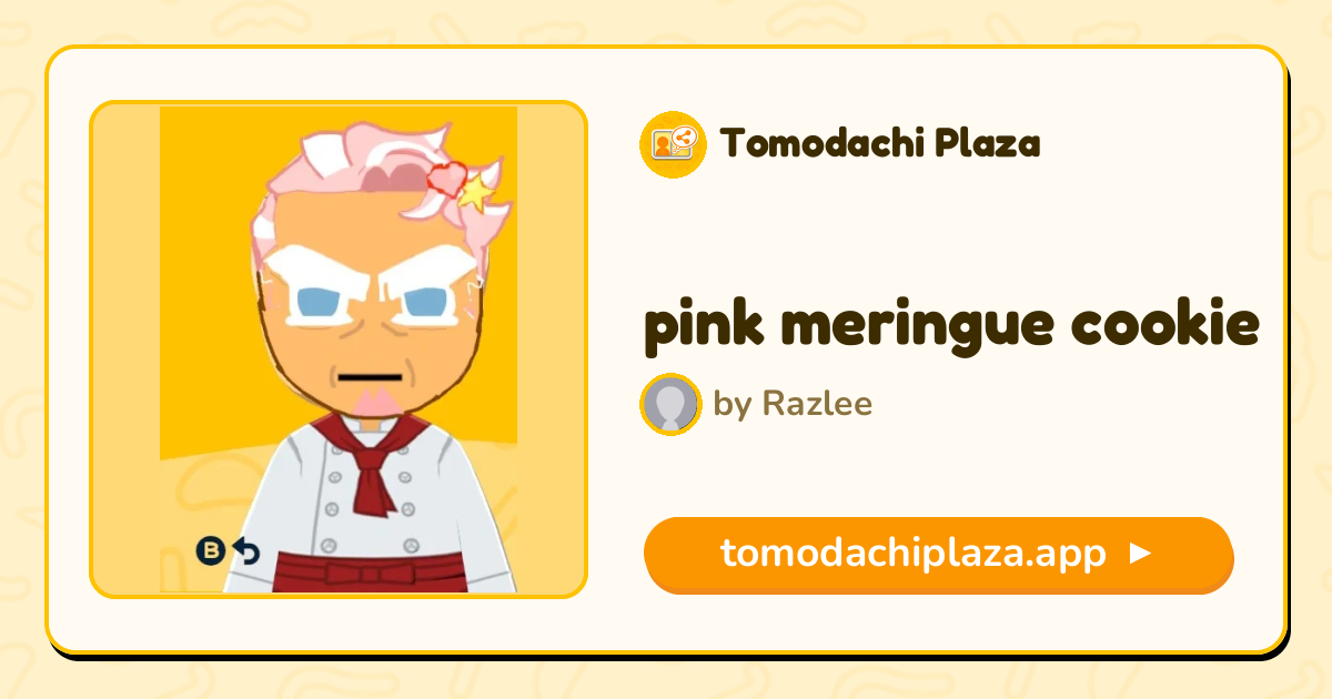 pink meringue cookie Mii Design - Full Guide | Tomodachi Plaza